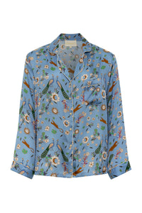 Blue Peacock Pajama Set - Final Sale-Carolina K