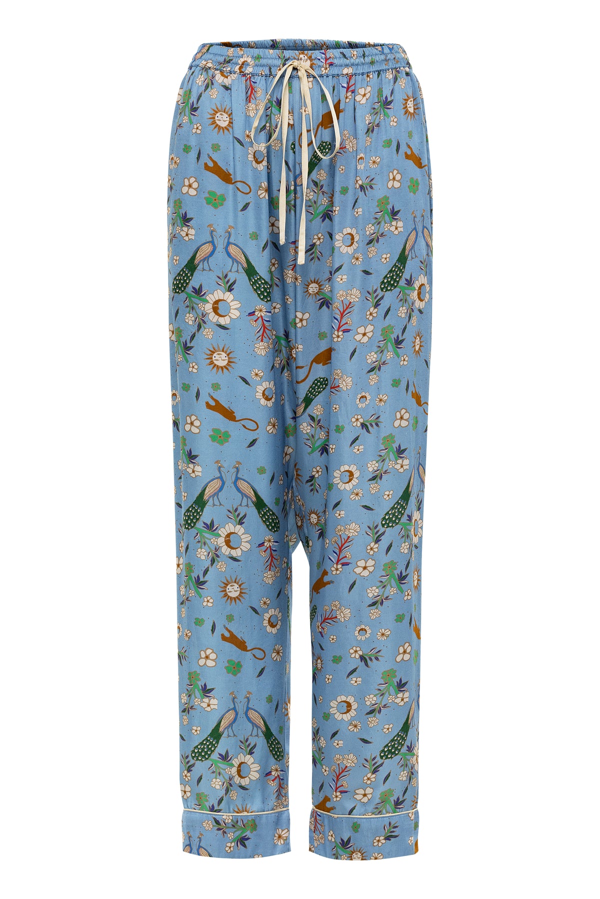 Blue Peacock Pajama Set - Final Sale-Carolina K