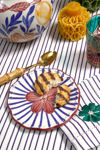 Etched Flower Dessert Plate-Carolina K