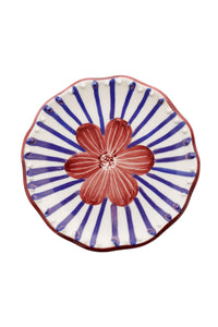 Etched Flower Dessert Plate-Carolina K