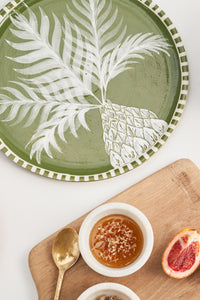 Handpainted Pineapple Dinner Plate-Carolina K