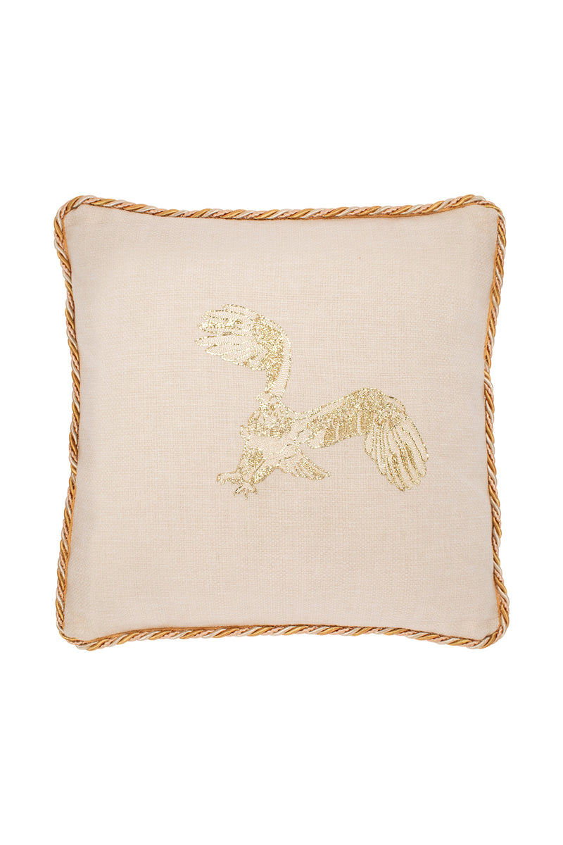 Desert Animal Embroidered Square Pillow - Carolina K