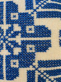 Cross Stitched Yoga Pillow Cover-Carolina K
