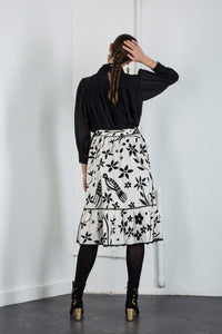 Carolina K Rosa Skirt Off White Black