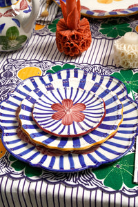 Etched Flower Dessert Plate-Carolina K