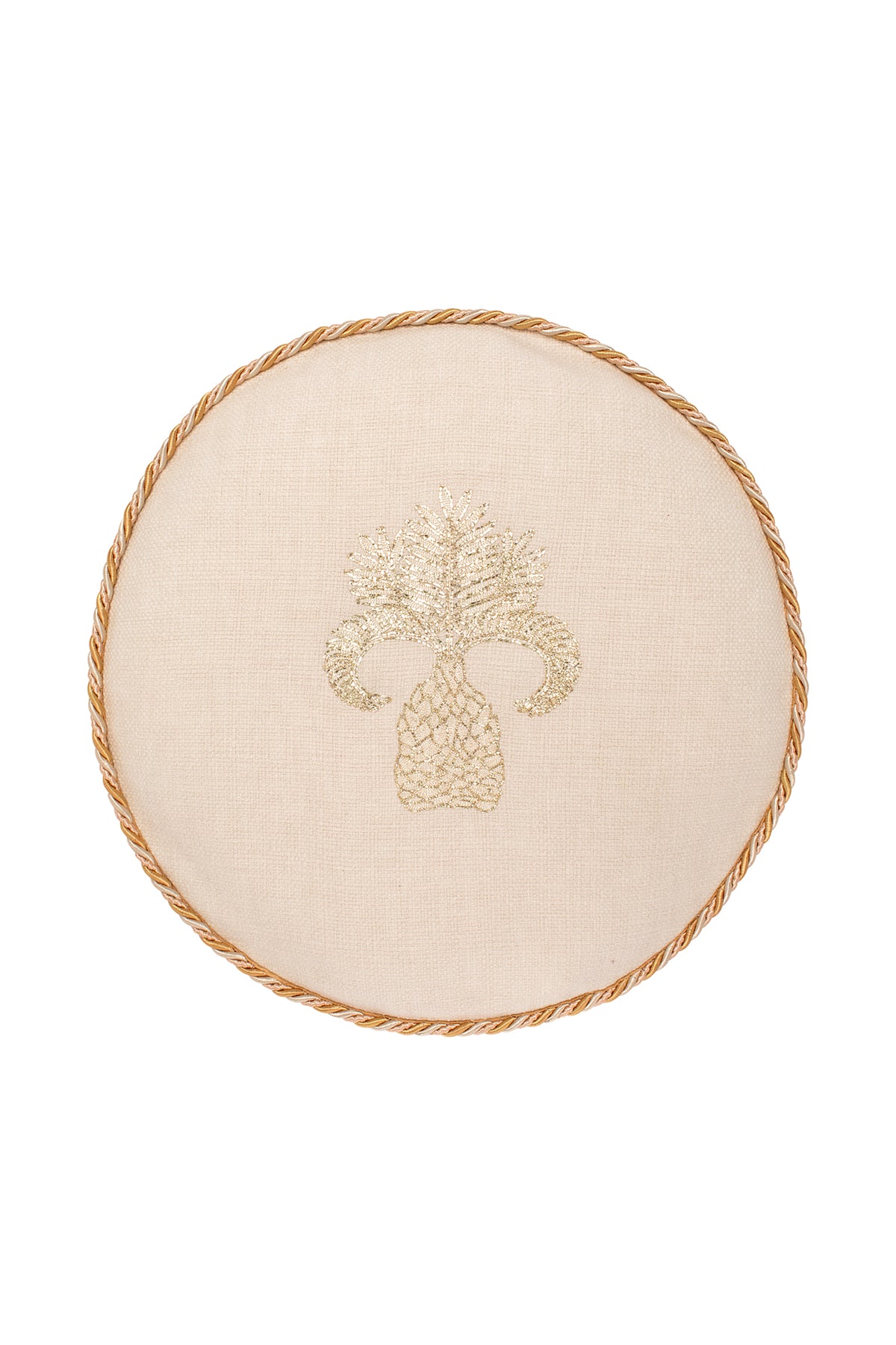 Desert Animal Embroidered Round Pillow-Carolina K