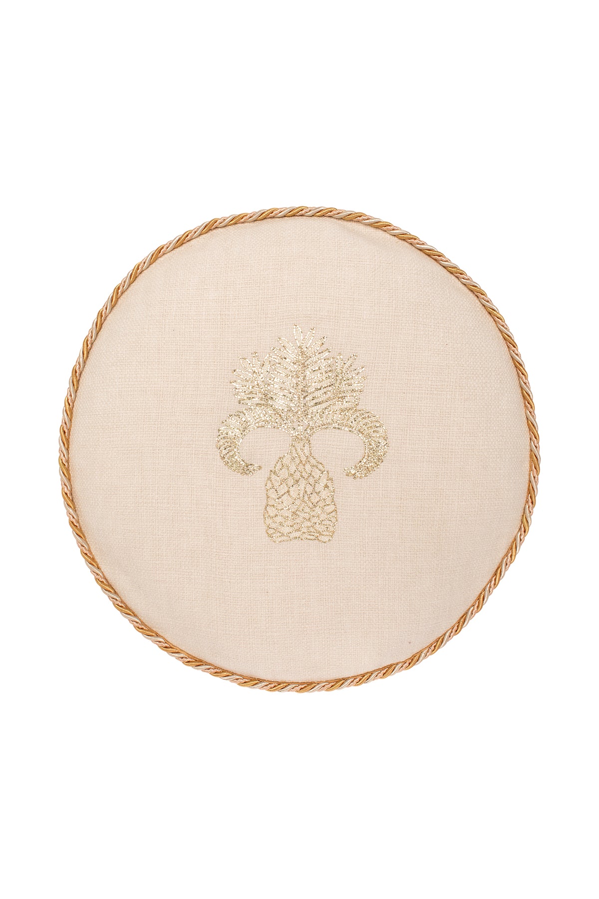 Desert Animal Embroidered Round Pillow - Carolina K