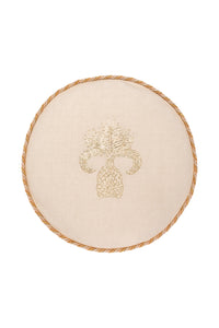 Desert Animal Embroidered Round Pillow-Carolina K