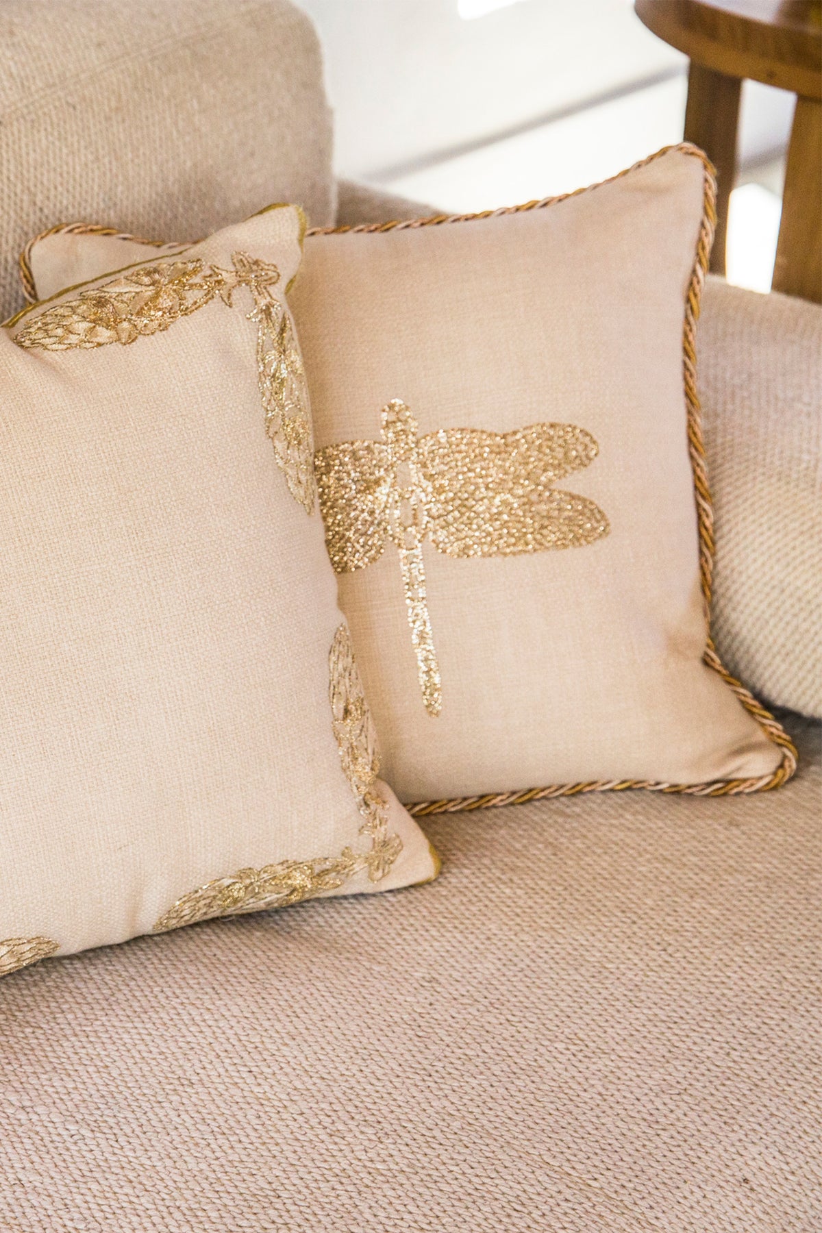 Desert Animal Embroidered Square Pillow-Carolina K