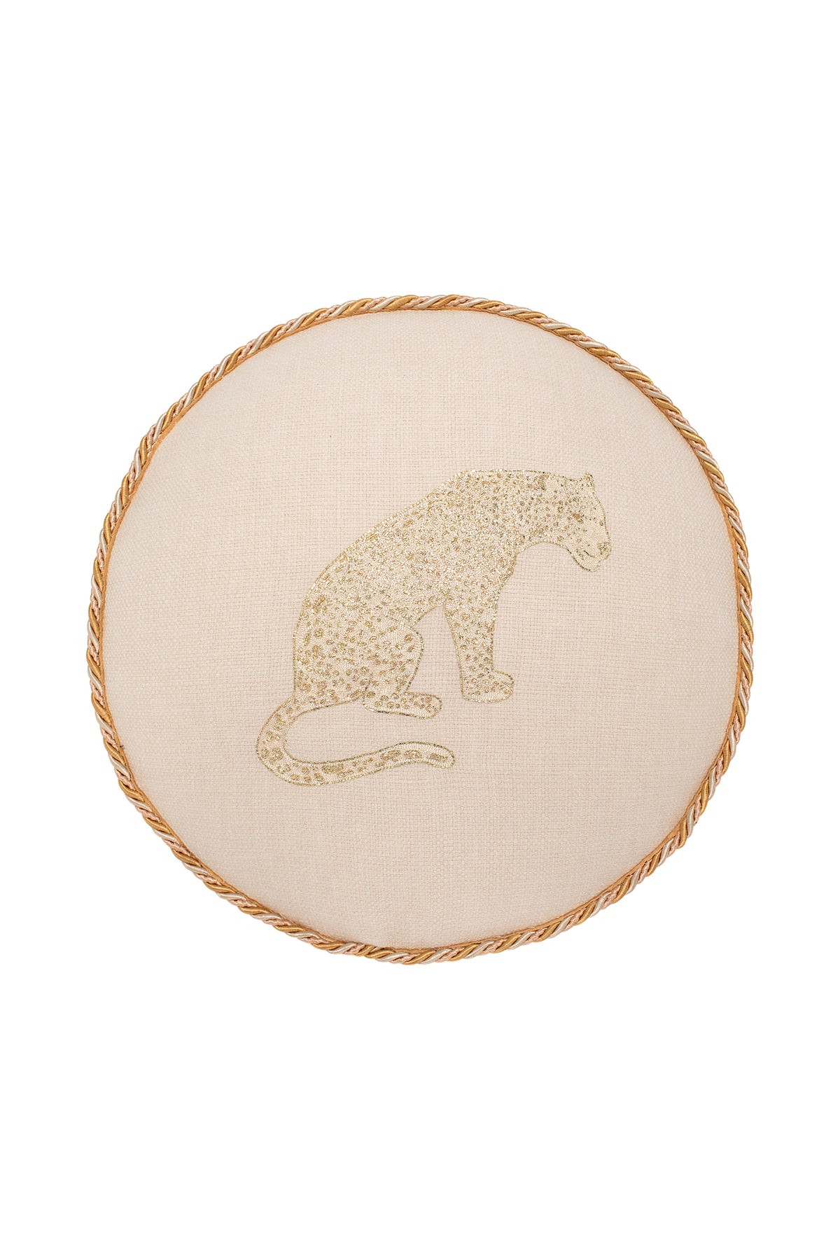 Desert Animal Embroidered Round Pillow-Carolina K