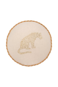 Desert Animal Embroidered Round Pillow-Carolina K