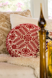 Cross Stitched Yoga Pillow Cover-Carolina K