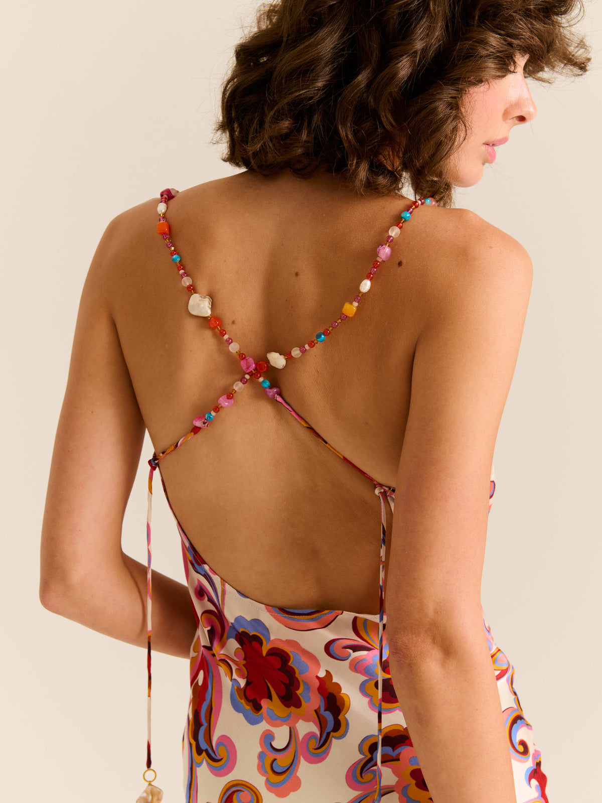 slip dress sale Maya COS Open-stitch Satin Slip Dress