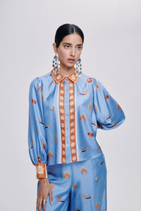 Carolina K Elisa shirt in lightweight fabric, featuring a relaxed fit and stylish design, perfect for casual or chic outfits.