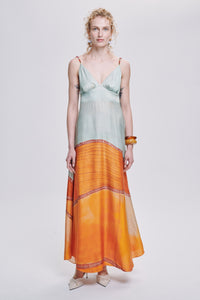 Carolina K star print dress, elegant clothing with a stylish design, shown in a full-length shot.