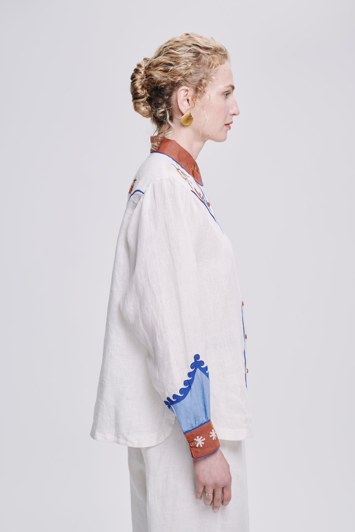 Carolina K rodeo shirt featuring a stylish Western-inspired design, with detailed stitching and vibrant fabric.