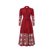 Carolina K Anais dress featuring a flowing fabric, vibrant print, and elegant design perfect for stylish occasions.