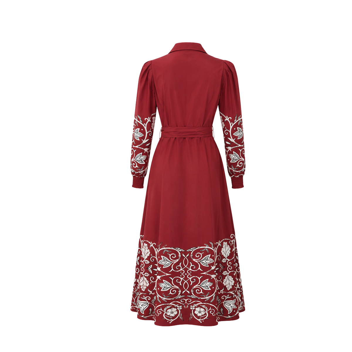 Back view of Carolina K Anais Dress featuring flowing fabric and intricate design details.