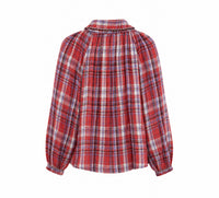 Back view of Carolina K Alice Top, a stylish women's shirt with a relaxed fit and elegant design.