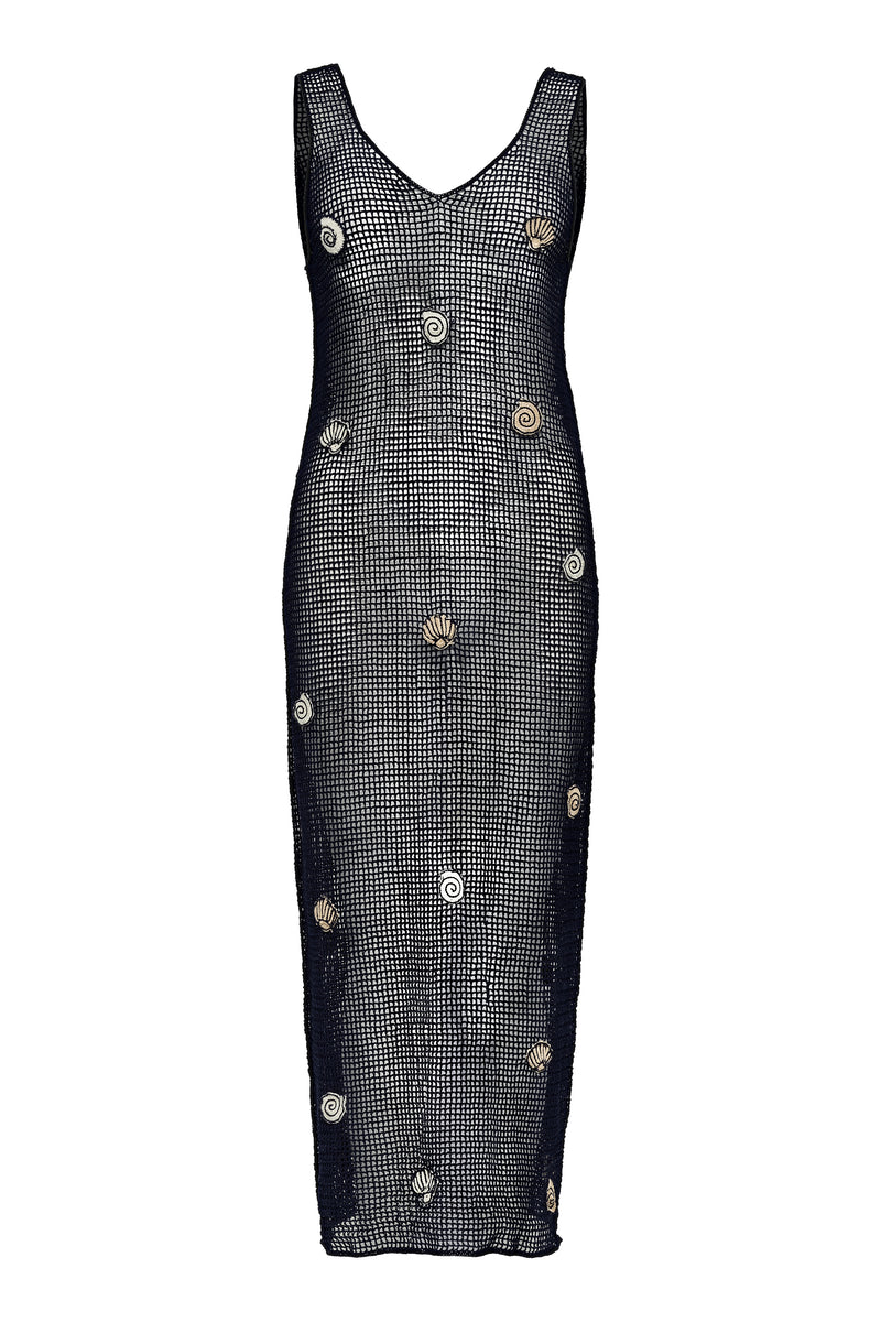 Mira Crochet Dress - Final Sale Navy / L Mira Crochet Dress - Final Sale Navy / L