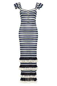 Stripe Blue Dress - Carolina K
