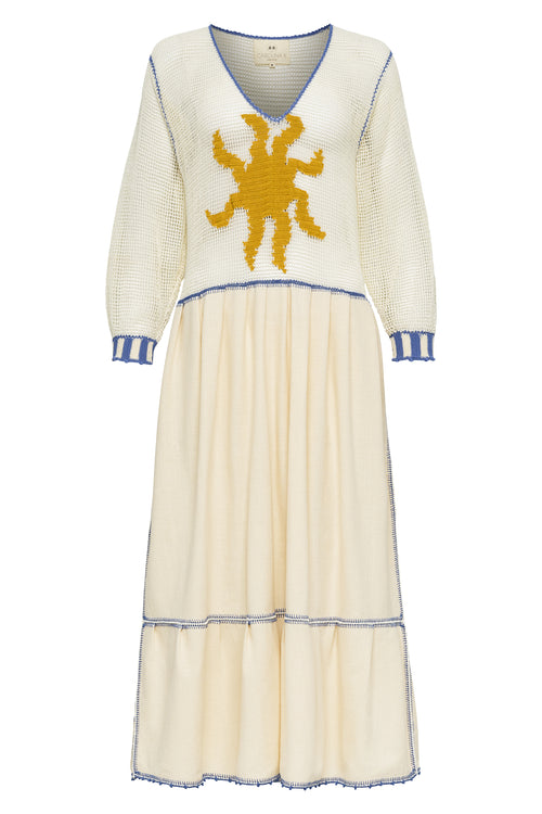 Gurrl Gang Knit Dress - Carolina Blue