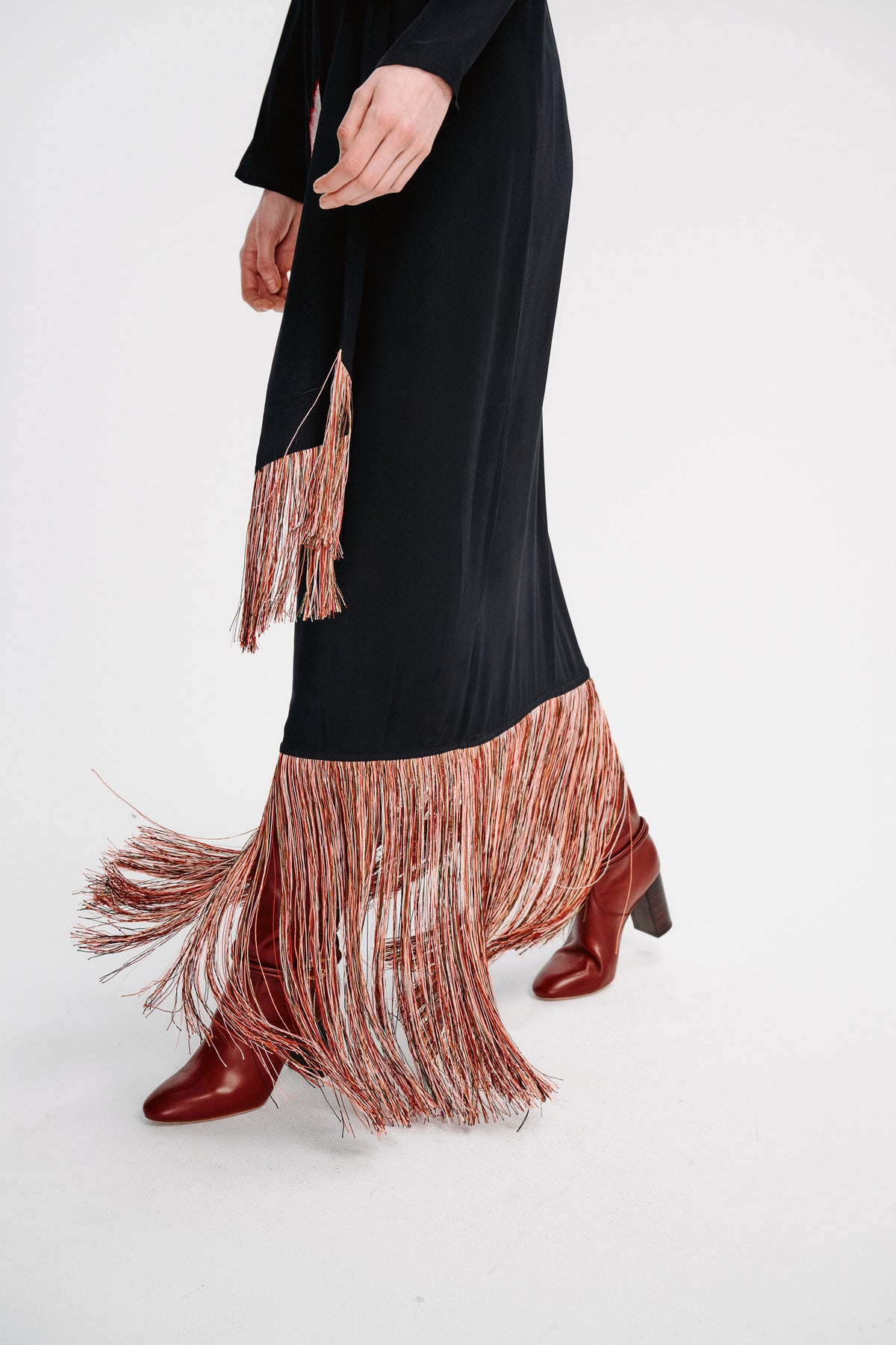 Carolina K Tamzeen dress featuring a chic, flowing design with intricate patterns, perfect for elegant occasions.