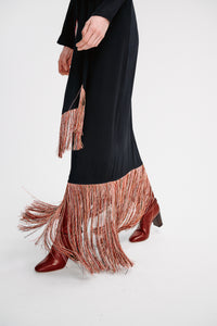 Carolina K Tamzeen dress featuring a chic, flowing design with intricate patterns, perfect for elegant occasions.