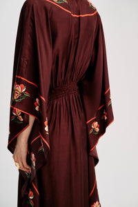 Carolina K Taiel Kaftan in vibrant fabric, flowing design with intricate patterns, casual elegant clothing for women.