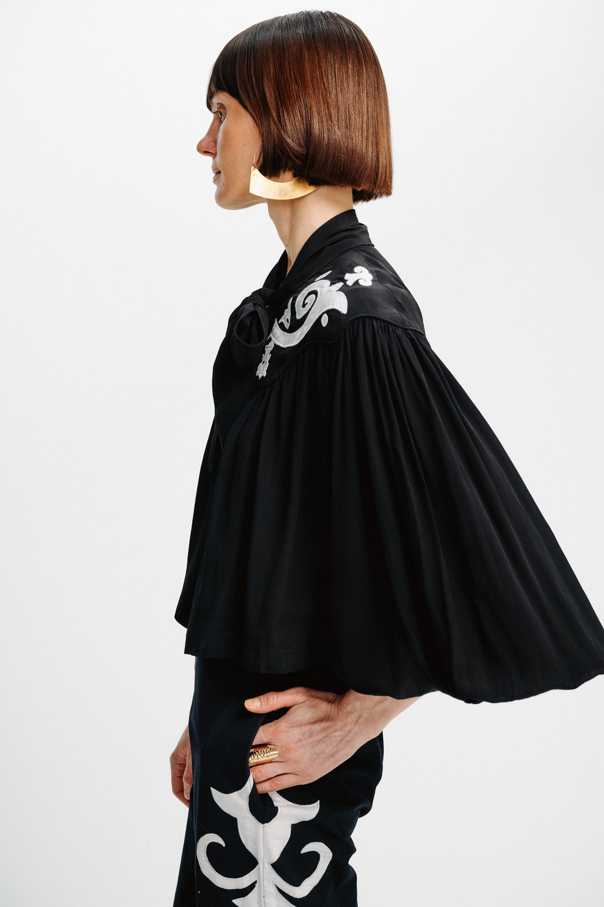 Carolina K Jena Top featuring a stylish design with a relaxed fit, shown in a natural fabric and color.