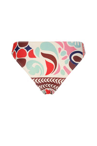 Moderate-coverage bikini bottom in the exclusive Punta Print, featuring a flattering silhouette and contrast whipstitch trim. Designed for comfort and effortless beachwear styling.
