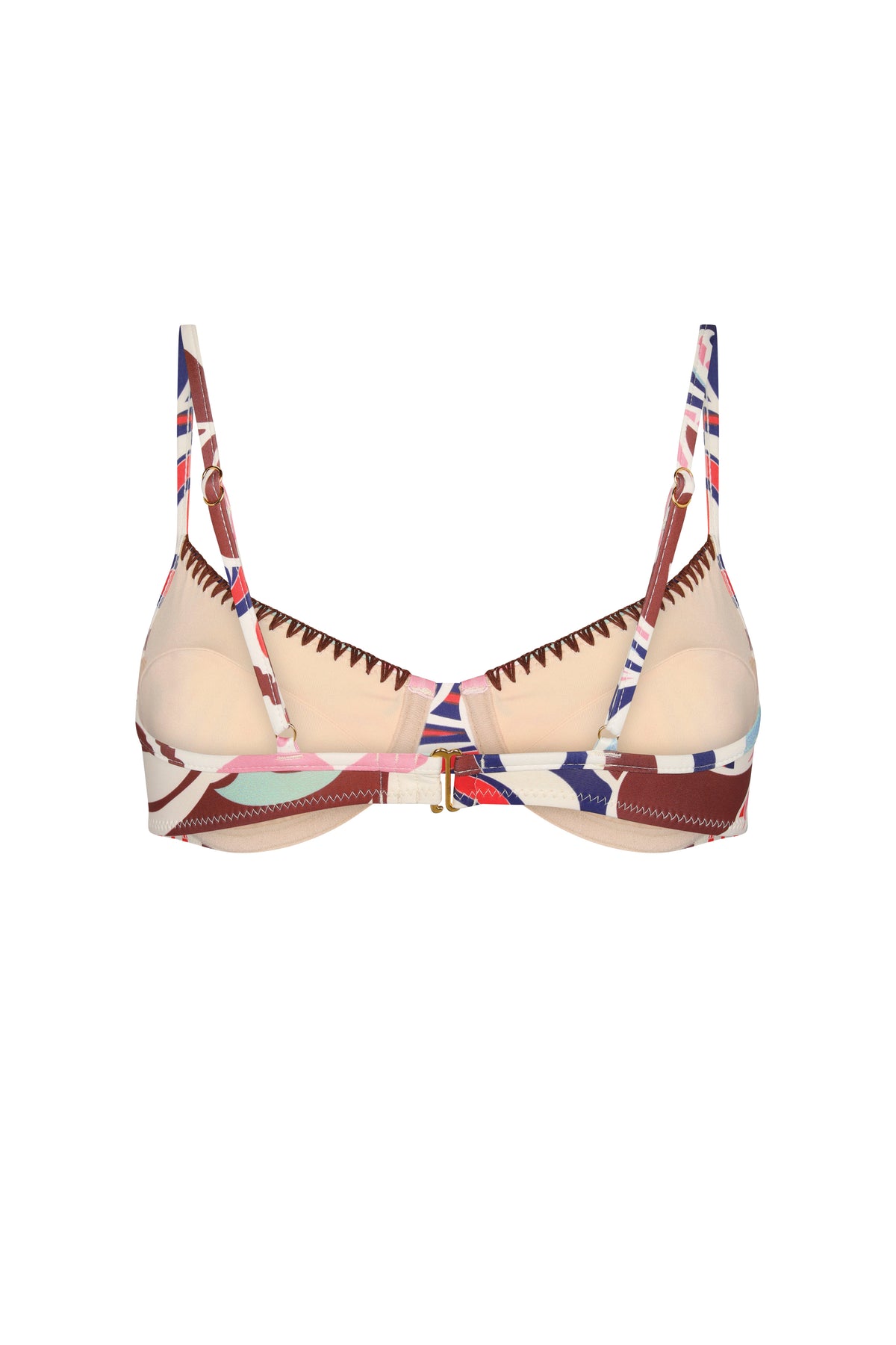 Bikini top with adjustable straps and a gold-tone clasp back closure. Crafted in the exclusive Punta Print and designed to pair perfectly with the matching Cala Bikini Bottom.