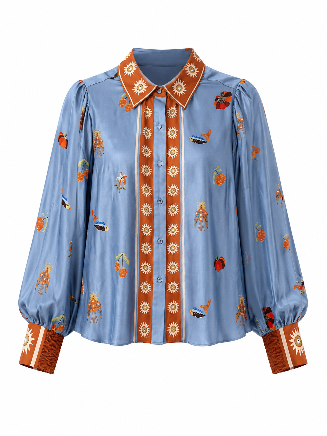 Carolina K Elisa shirt, stylish women's clothing with a relaxed fit, featuring a floral pattern and lightweight fabric.