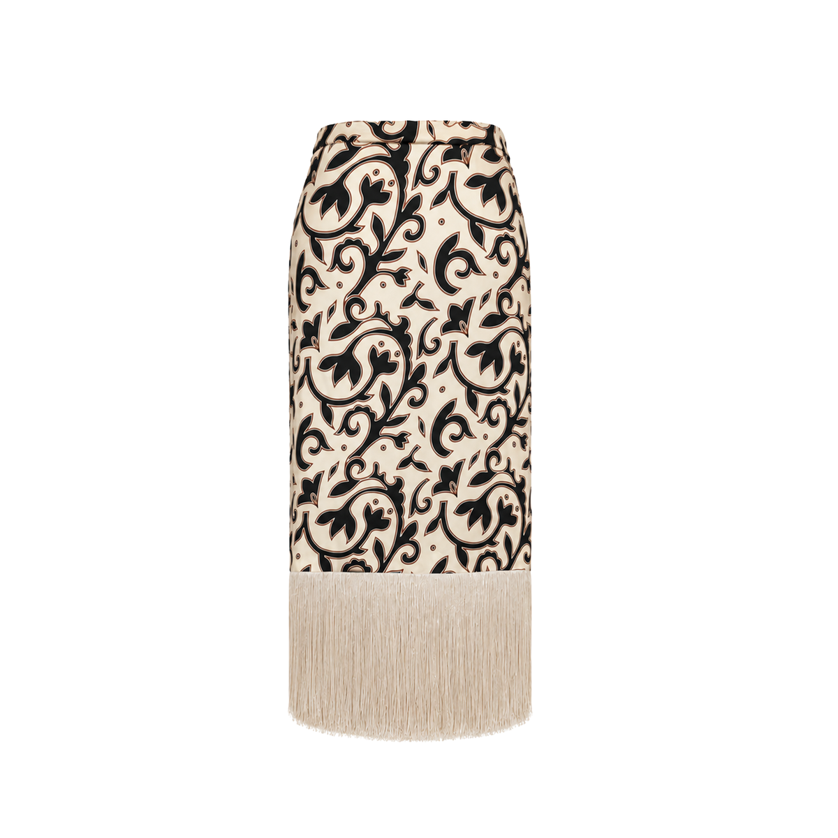 Carolina K Fauna Wrap Skirt, back view showing flowing fabric and wrap design, stylish bohemian clothing for women.