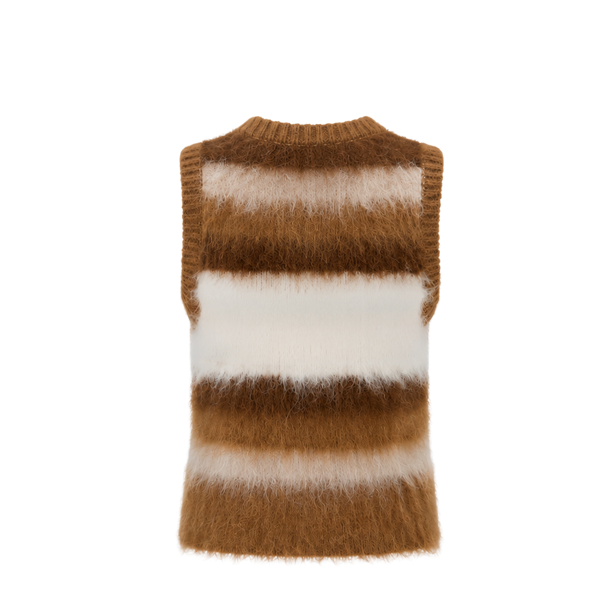 Carolina K fox vest featuring plush fox design and warm fabric, perfect for stylish winter layering.