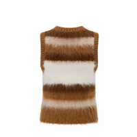Carolina K fox vest featuring plush fox design and warm fabric, perfect for stylish winter layering.