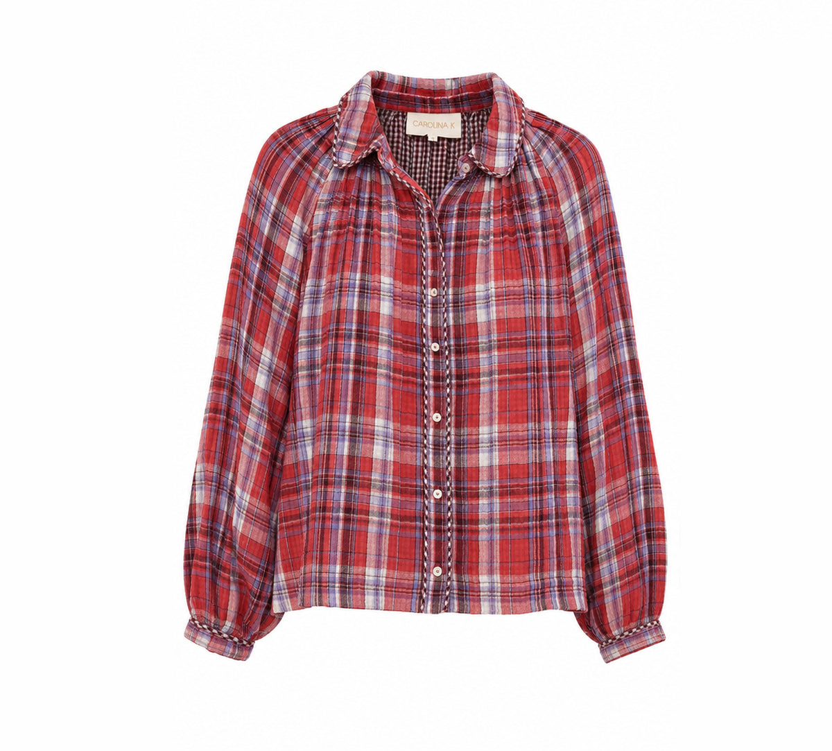 Carolina K Alice top featuring a stylish front design, made from soft fabric, perfect for casual or chic outfits.