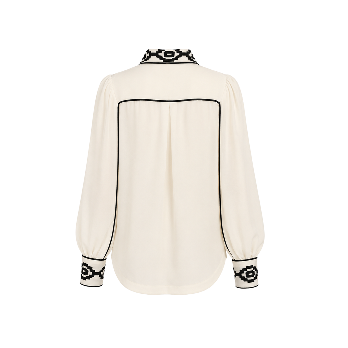 Back view of Carolina K Kendall shirt showing soft fabric, relaxed fit, and stylish design detail.