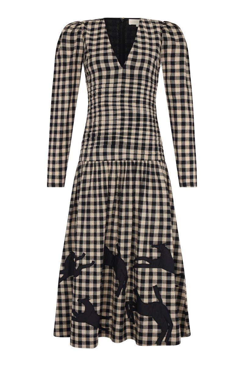 Malika Dress - Final Sale Black Plaid / XL Malika Dress - Final Sale Black Plaid / XL