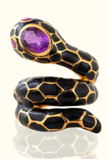 ZA ANAKONDA BLACK & PURPLE RING-Carolina K