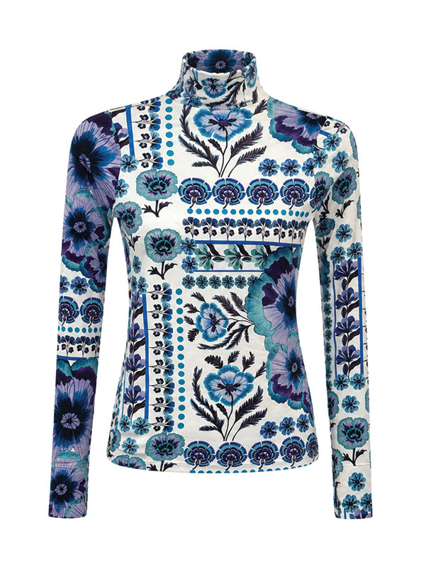Carolina K Viento Turtleneck top in soft fabric, featuring a fitted silhouette and classic turtleneck design.