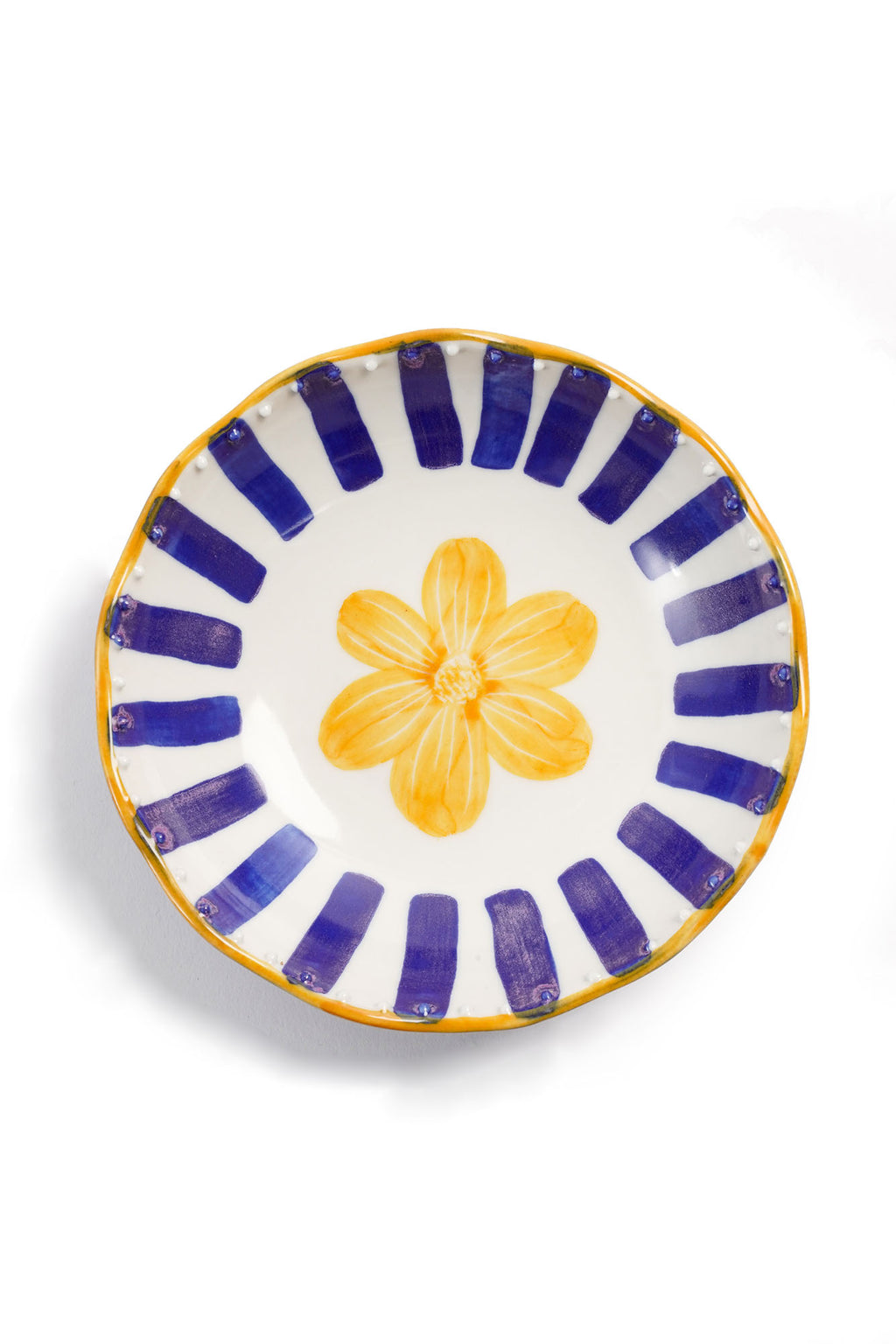 Etched Flower Soup Bowl