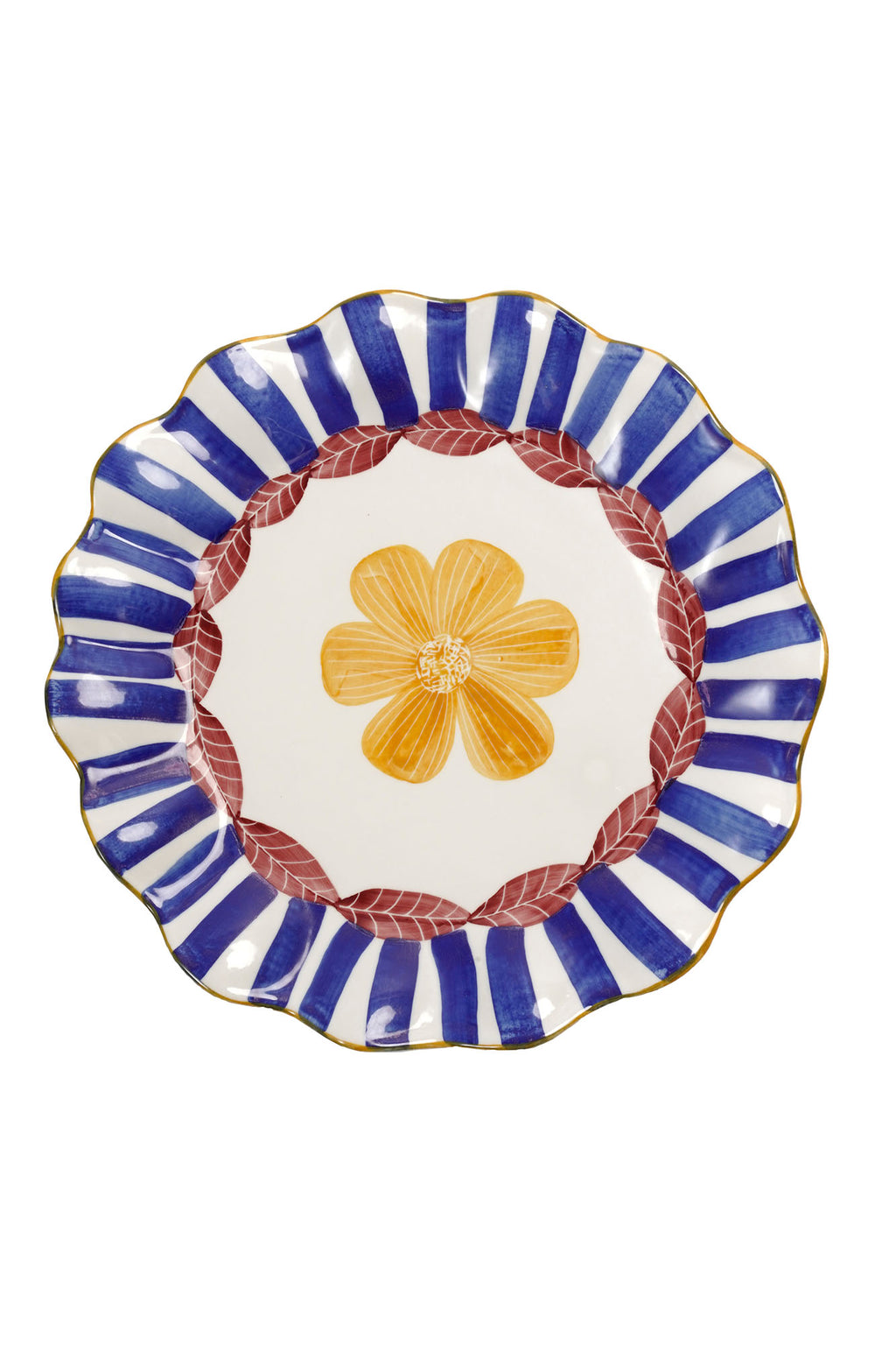 Etched Flower Center Plate