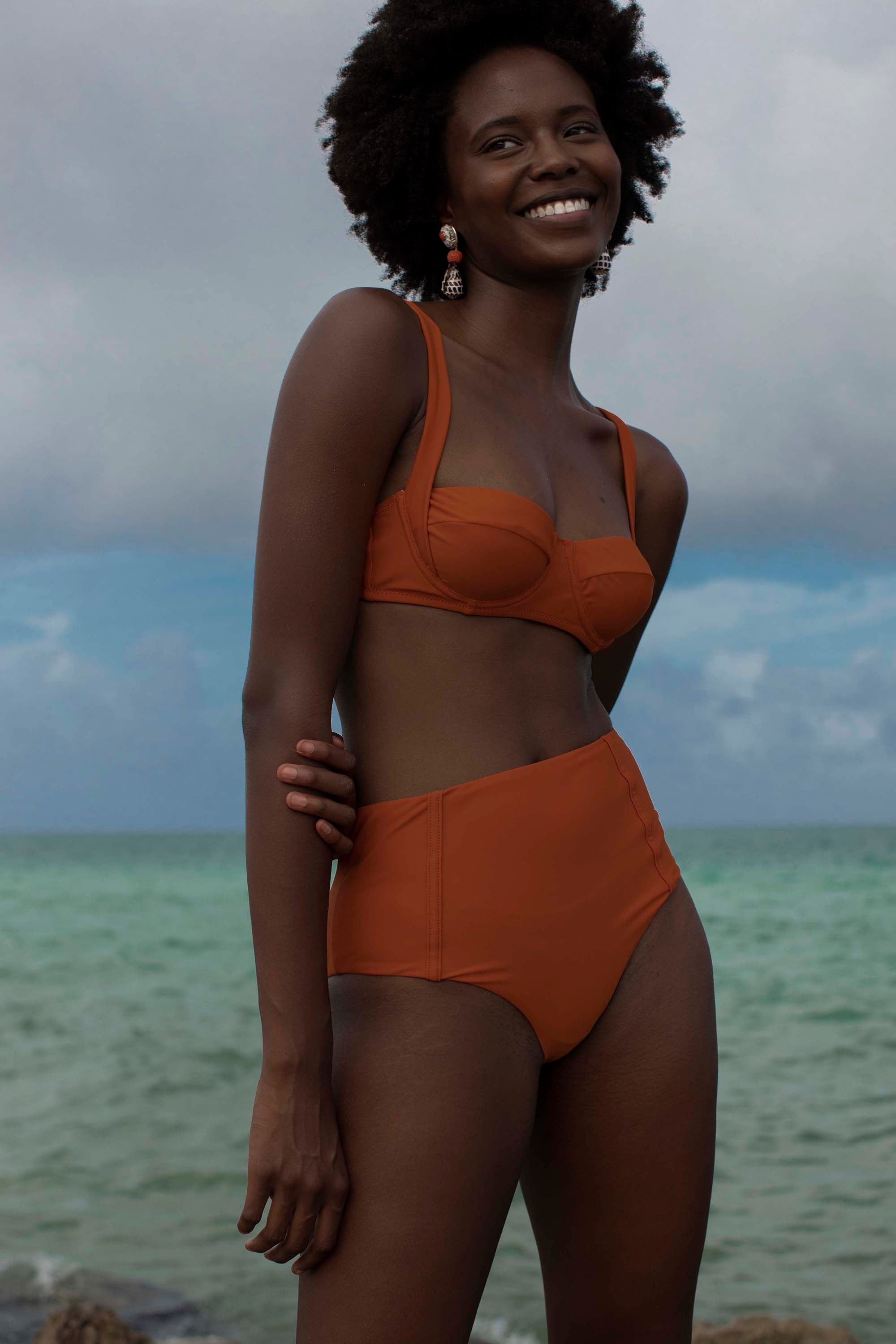 Dark best sale orange bikini