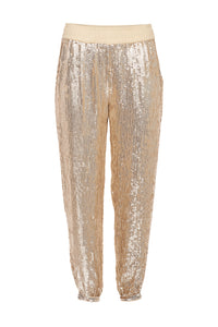 STORE ONLY - JULIETA PANTS - White/Gold Sequence-Carolina K